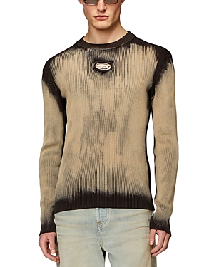 Shop Diesel Darin Slim Fit Distressed Sweater In Ebony