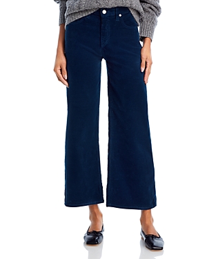 Shop Ag Saige High Rise Ankle Wide Leg Corduroy Jeans In Atlantic Night