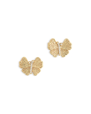 ANABEL ARAM BUTTERFLY STUD EARRINGS IN 18K GOLD PLATED