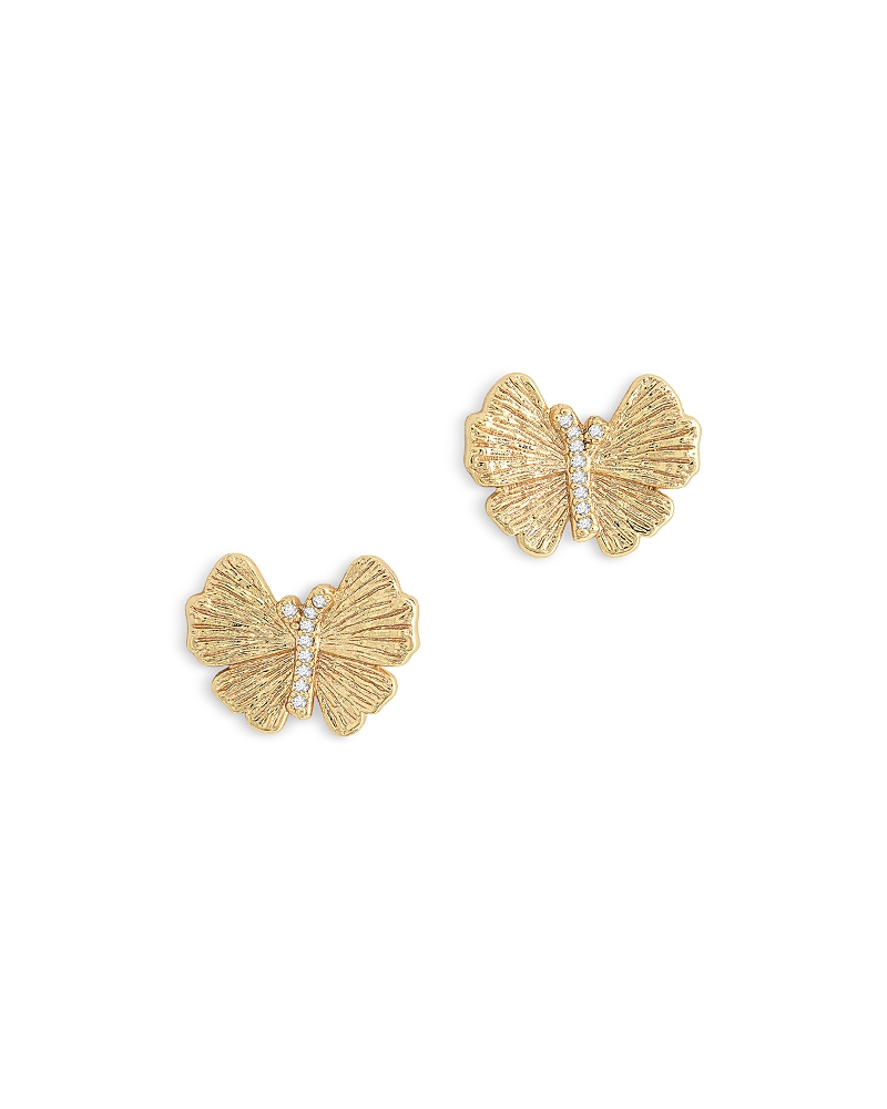 Anabel Aram Butterfly Stud Earrings in 18K Gold Plated