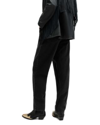 Hailey High Rise Tapered Jeans in Black