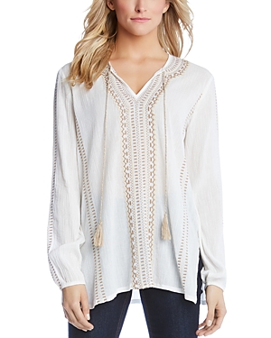 Karen Kane Cotton Embroidered Tunic