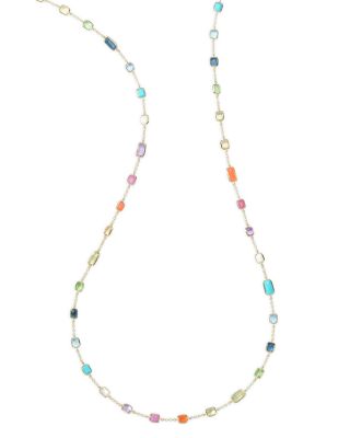 IPPOLITA - 18K Yellow Gold Rock Candy&reg; Multi Stone Summer Rainbow Statement Necklace, 32.5"
