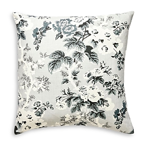 Scalamandre Ascot Linen Print Pillow In French Grey