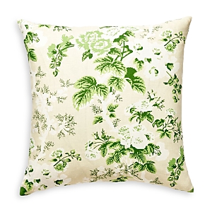 Scalamandre Ascot Linen Print Pillow In Verdure