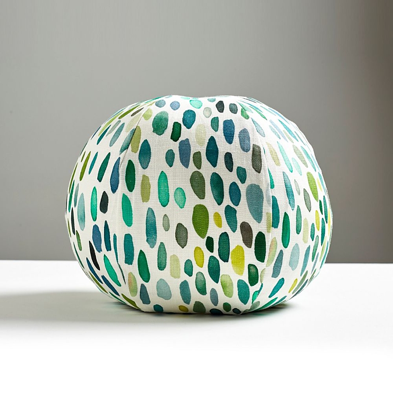 Scalamandre Jamboree Sphere Decorative Pillow, 12 In Grasshopper