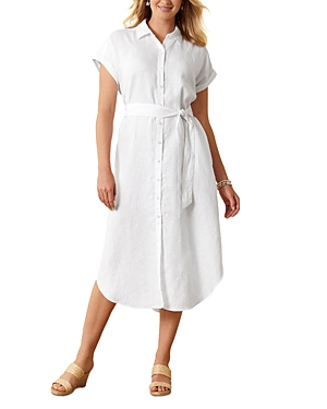 TOMMY BAHAMA COASTALINA LINEN MAXI SHIRT DRESS