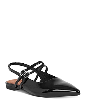 Shop Vagabond Shoemakers Vagabond Women's Hermine Pointed Toe Double Strap Flats In Black