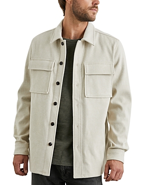 Rails Warner Button Front Shirt Jacket In Beige