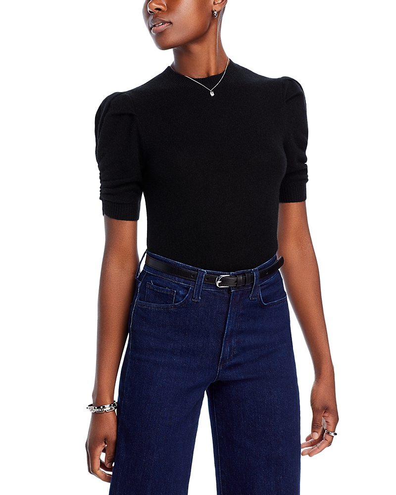 Frame Ruched Puff Sleeve Sweater