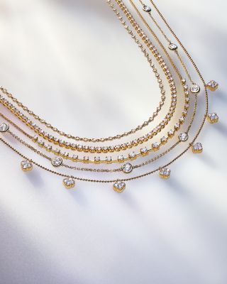 Diamond Tennis Necklace in 14K Yellow Gold, 8.00 tcw 