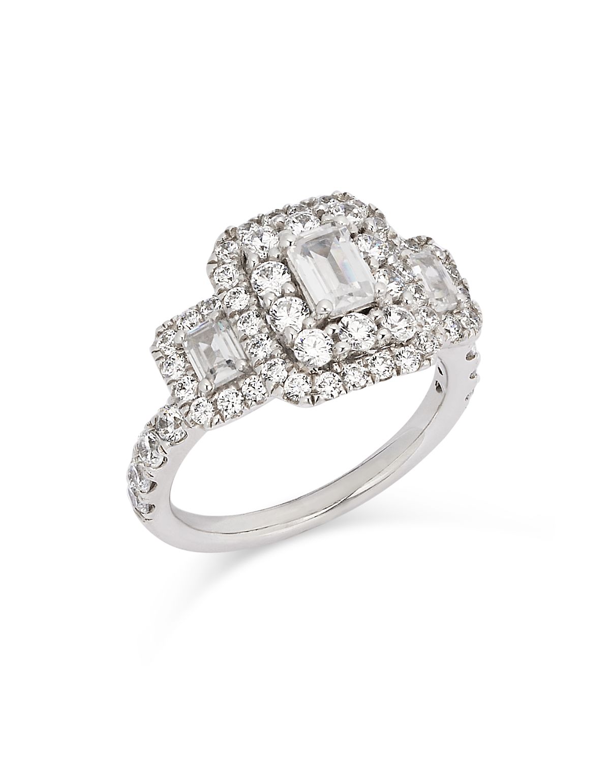 Bloomingdale's Fine Collection Diamond Octagon & Round Halo Engagement Ring