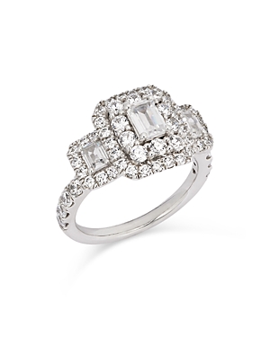 Bloomingdale's Diamond Octagon & Round Halo Engagement Ring in 14K White Gold, 2.5 ct. t.w