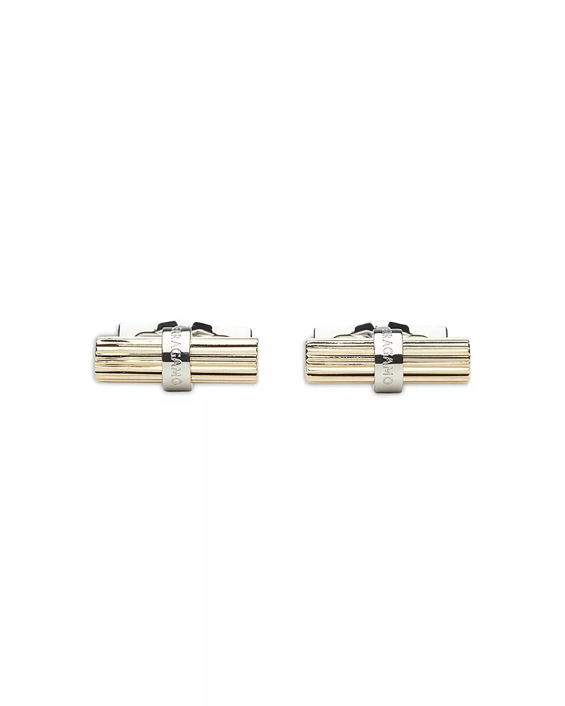 Ferragamo Men's Two Tone Cylindrical Cufflinks