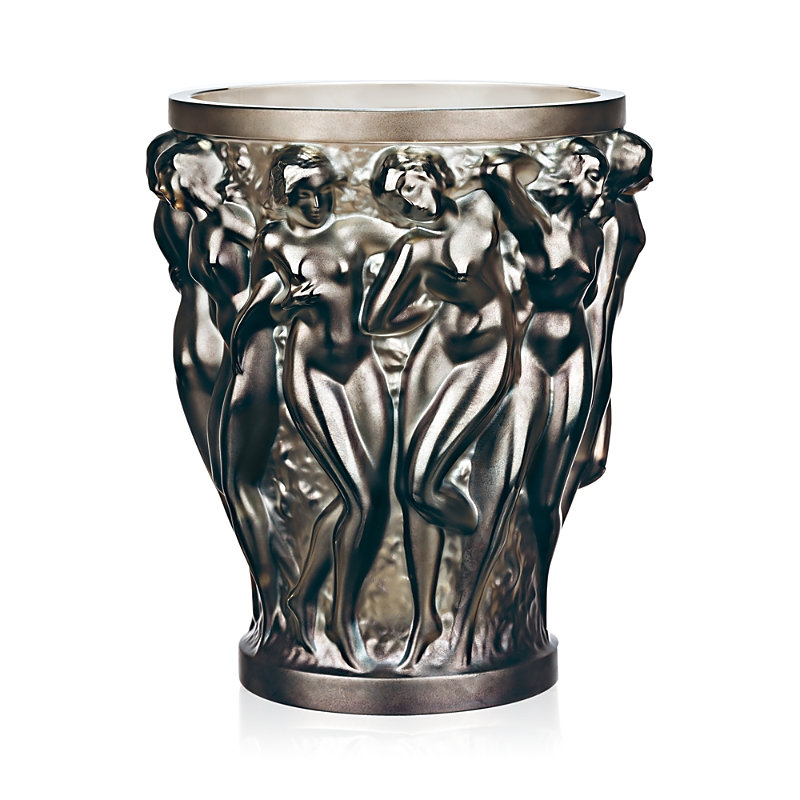 Lalique Bacchantes Bacchantes Small Vase In Bronze
