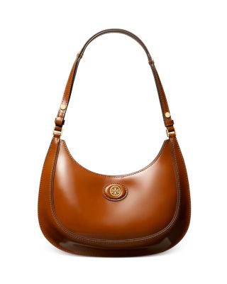 Tory Burch - Robinson Spazzolato Leather Convertible Crescent Bag