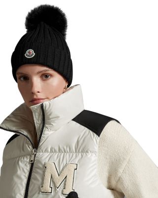 Wool Ribbed Pom-Pom Hat