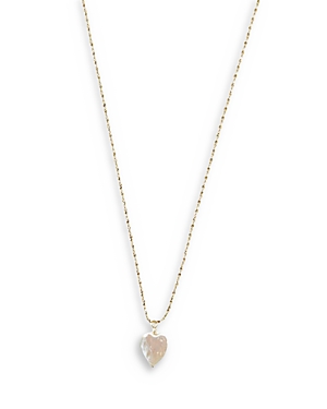 Argento Vivo Cultured Freshwater Pearl Heart Pendant Necklace, 18 In White/gold