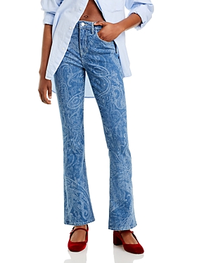 L Agence Stassi High-rise Sleek Baby Bootcut Jeans In Paisley