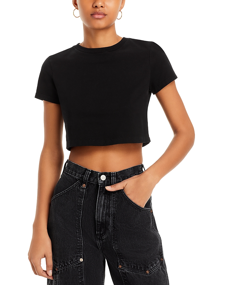Re/done X Hanes Micro Tee In Black