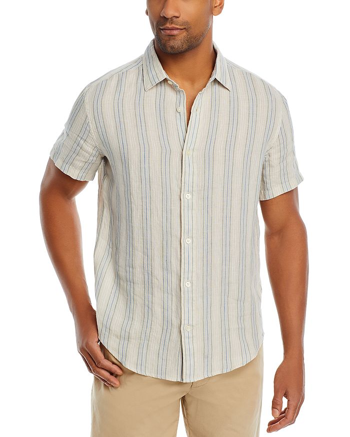The Men's Store at Bloomingdale's Linen Regular Fit Short Sleeve Button ...