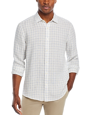 The Men's Store At Bloomingdale's Linen Regular Fit Button Down Shirt - 100% Exclusive In Blue Combo