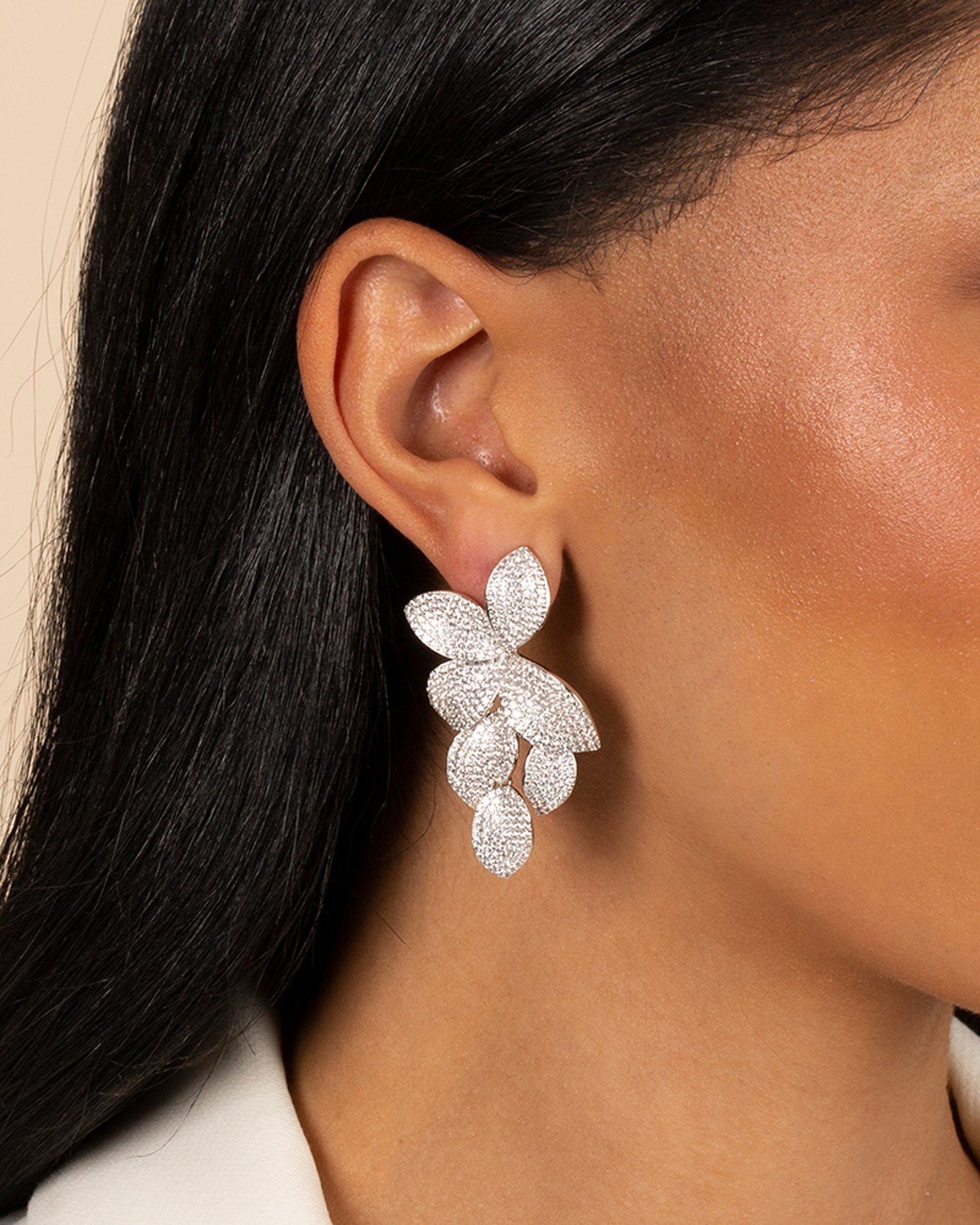 Hibiscus Flower Statement Earrings