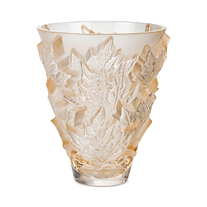 Lalique Champs-Elysees Small Vase, Gold Luster