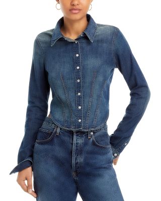 RE/DONE - & Pamela Anderson Fitted Denim Shirt