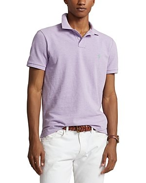 Shop Polo Ralph Lauren Cotton Mesh Classic Fit Polo Shirt In Pastel Purple Heather