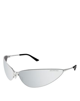 Balenciaga Razor Cat Eye Metal Sunglasses, 93mm | Bloomingdale's