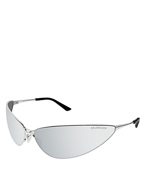 Balenciaga Razor Cat Eye Metal Sunglasses, 93mm