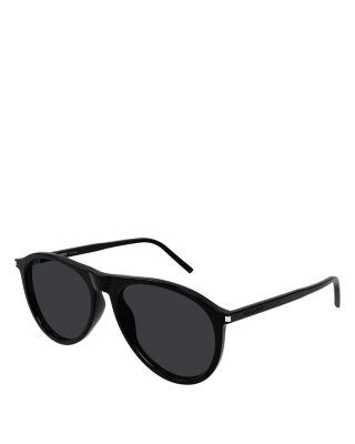 Saint Laurent Thin Pilot Sunglasses, 56mm