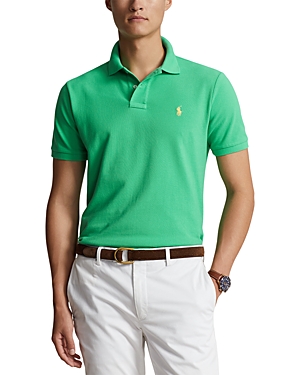 Polo Ralph Lauren Cotton Mesh Custom Slim Fit Polo Shirt In Classic Kelly