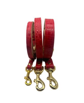 Large 6' Croc Leather Dog Leash