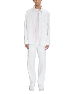 Apc Basile Brodee Surchemise Button Front Long Sleeve Shirt In Blanc