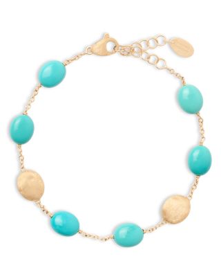 18K Yellow Gold Siviglia Turquoise Link Bracelet