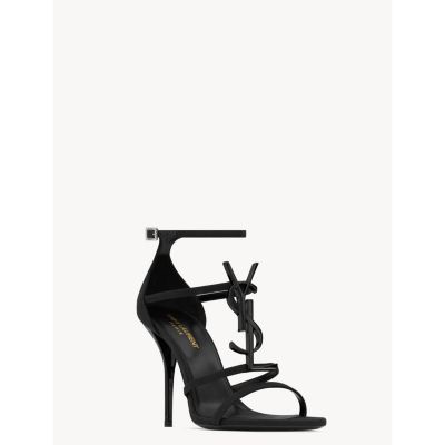 Saint Laurent Cassandra Sandals in Crepe De Chine