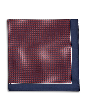 The Men's Store at Bloomingdale's Contrast Border Silk Pocket Square - 100% Exclusive