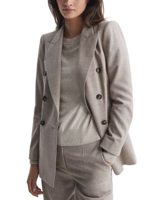 REISS - Hazel Textured Double Breasted Jacket