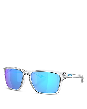 Oakley Sylas Rectangular Sunglasses, 57mm In Clear/blue Solid
