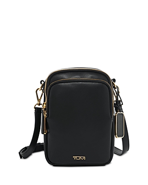 Shop Tumi Kendal Leather Crossbody Bag In Black