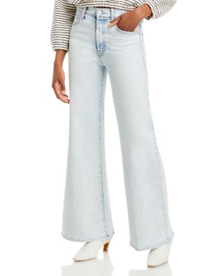 MOTHER - The Tomcat Roller High Rise Wide Leg Jeans in Glamour Shot