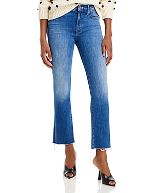 Shop Mother The Insider Flood Fray High Rise Ankle Straight Jeans In We Got The Beat