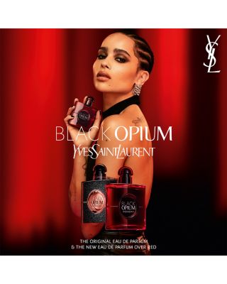 Yves Saint Laurent Black Opium Eau de Parfum Over Red
