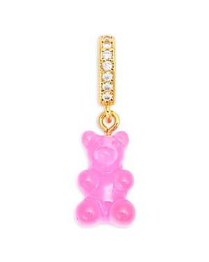 Crystal Haze Jewelry Nostalgia Bear Pendant In 18k Gold Plated In Bright Pink