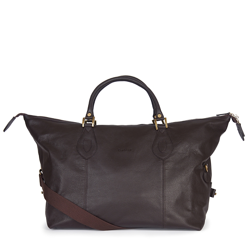 Barbour Travel Explorer Holdall Bag In Chocolate Brown