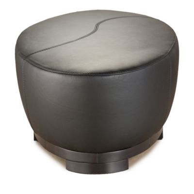 Hollister Oval Leather Ottoman