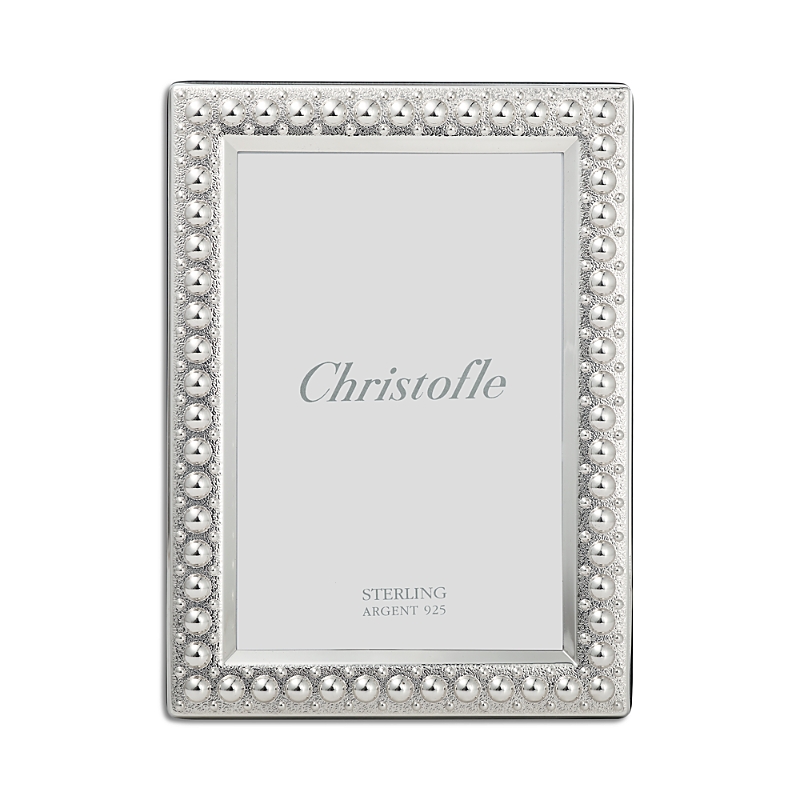 Christofle Perles Photo Frame, 5 X 7 In Silver