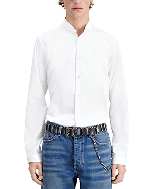 The Kooples Cotton Slim Fit Button Down Shirt In White